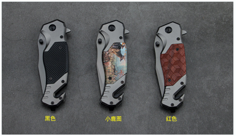 Outdoor folding knife, camping tactics, high-hardness knife, multi-functional survival portable folding knife, mini knife pic 6