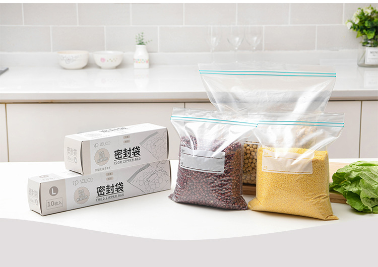 Refrigerator double-ribbed tight bag, sealed bag, food packaging bag, household thickened refrigerator storage and freezing special portioning bag pic 22