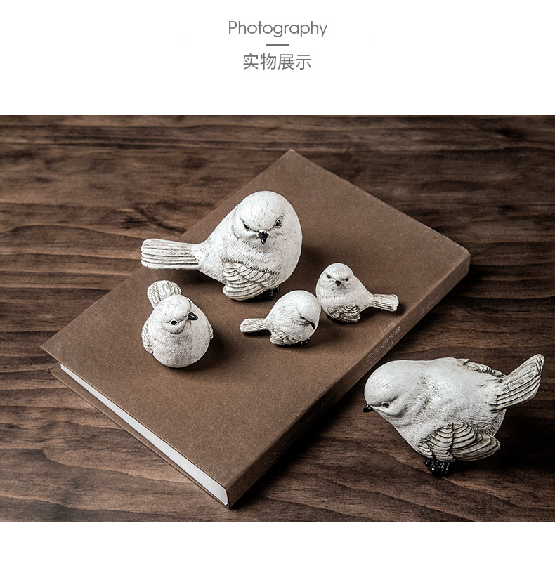 Direct sales from the manufacturer of creative American-style bird ornaments, home interior resin handicrafts, display models, and soft furnishings pic 5