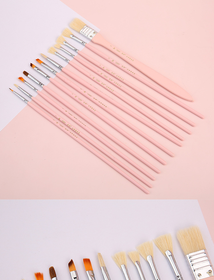 Venta directa de fábrica 10pcs multifunción pinceles de aceite al por mayor acuarela guache acryl painting pen set para arte pic 25
