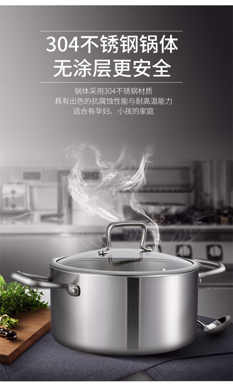 New stainless steel soup pot induction cooker, gas suitable for multi-functional frying, soup making, electric cooking pot and clay pot stewing, selected pic 7