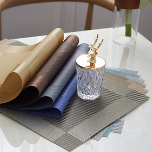 30*45cm餐垫跨境批发特斯林桌垫防水pvc餐桌垫隔热垫对角框西餐垫详情4