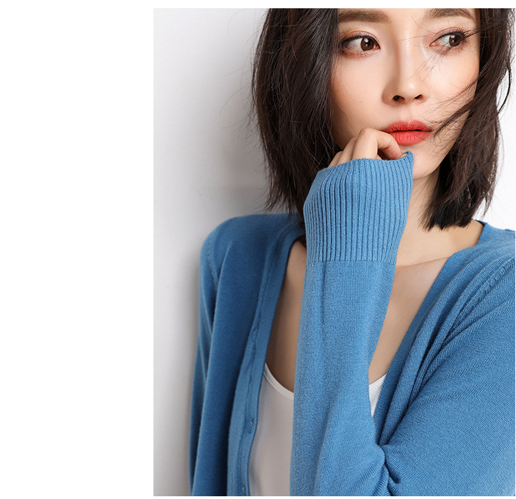 Knitted cardigan for women, spring knitted coat, long-sleeved sweater, cardigan, large-sized autumn coat, cross-border sweater coat for women pic 6