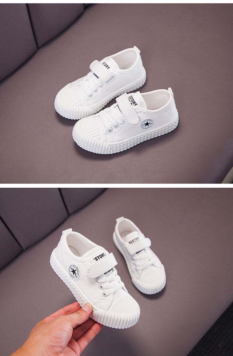 春季新款男女童帆布鞋韩版中大童宝宝饼干底学校表演透气儿童鞋详情3