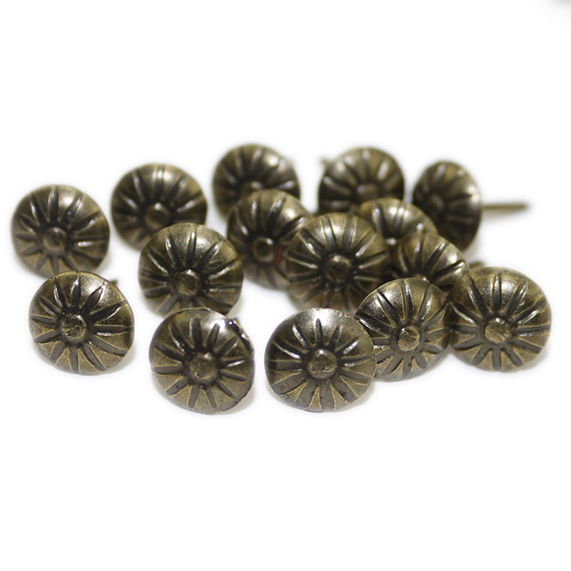11*16MM thickened chrysanthemum bubble nail sofa box cabinet antique bronze iron nail chrysanthemum bubble nail hardware round head soft pic 13