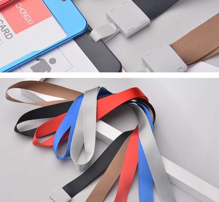 2.0cm one-piece grey buckle rope, ID card hanging rope, brand rope, work ID card hanging rope can be printed with logo pic 18