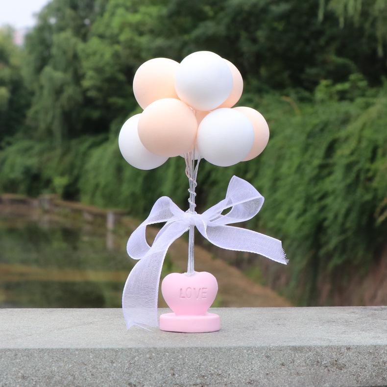 Wholesale of cute, creative and personalized macaron-colored car decorations for car ornaments, love declaration balloons, and car interiors pic 9