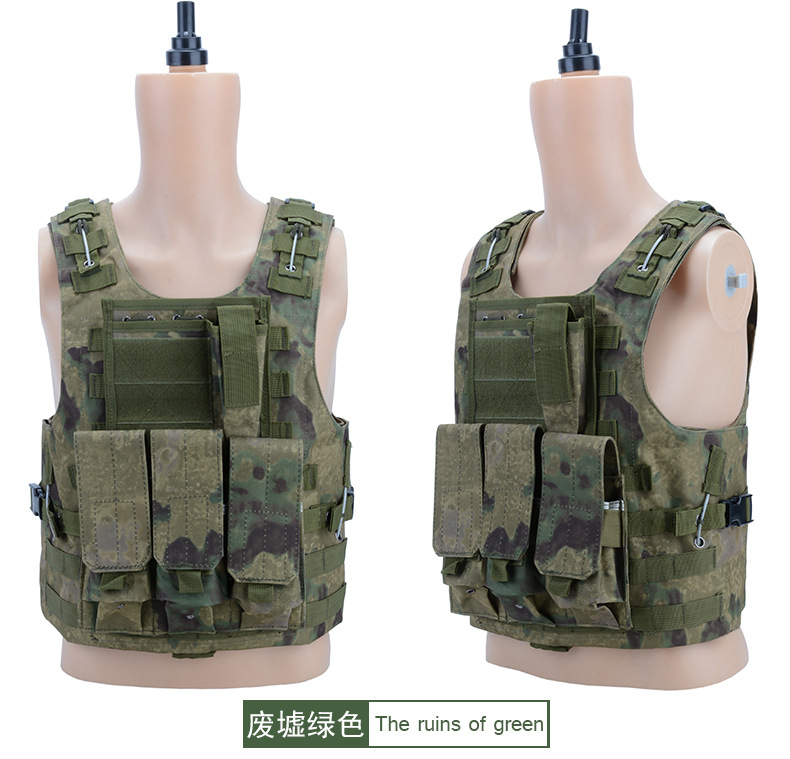 Yitu Tactical vest, anti-explosion Special training, PUBG vest, multi-functional vest, CS camouflage vest, training uniform pic 23