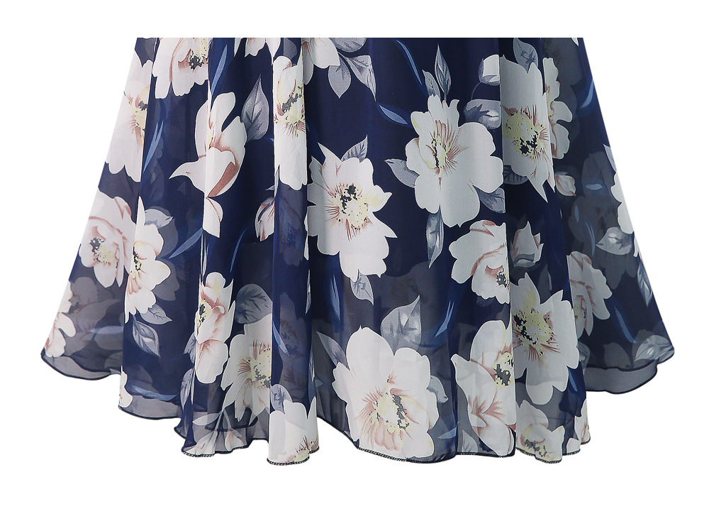 2025 Summer European and American floral large skirt, chiffon skirt, A-line skirt, versatile and fashionable dress JR2221 pic 13