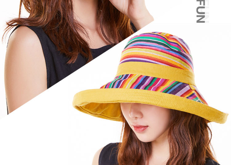 New Korean-style all-roundable sun hat, ethnic-style sun protection hat, basin hat, versatile Korean style, casual outing fisherman hat for women pic 19