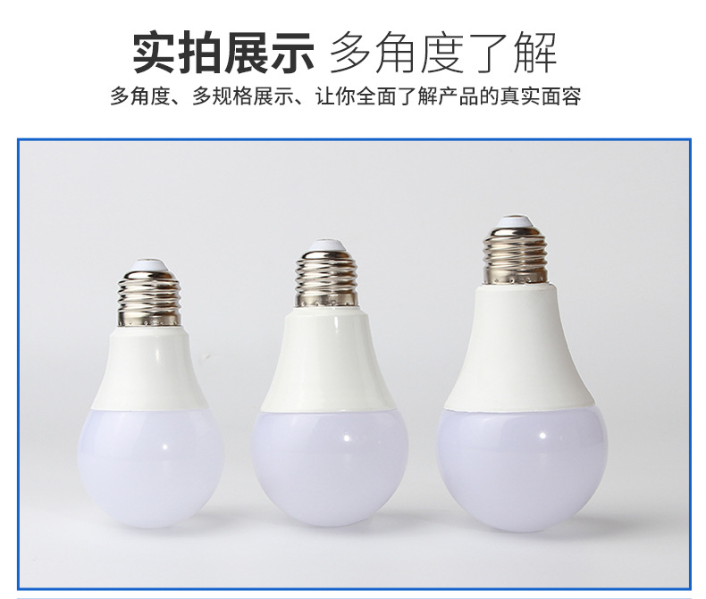 led灯泡家用商用超亮e14E27螺口节能灯泡电灯吊灯护眼无频闪球泡详情11