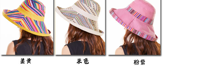 New Korean-style all-roundable sun hat, ethnic-style sun protection hat, basin hat, versatile Korean style, casual outing fisherman hat for women pic 4