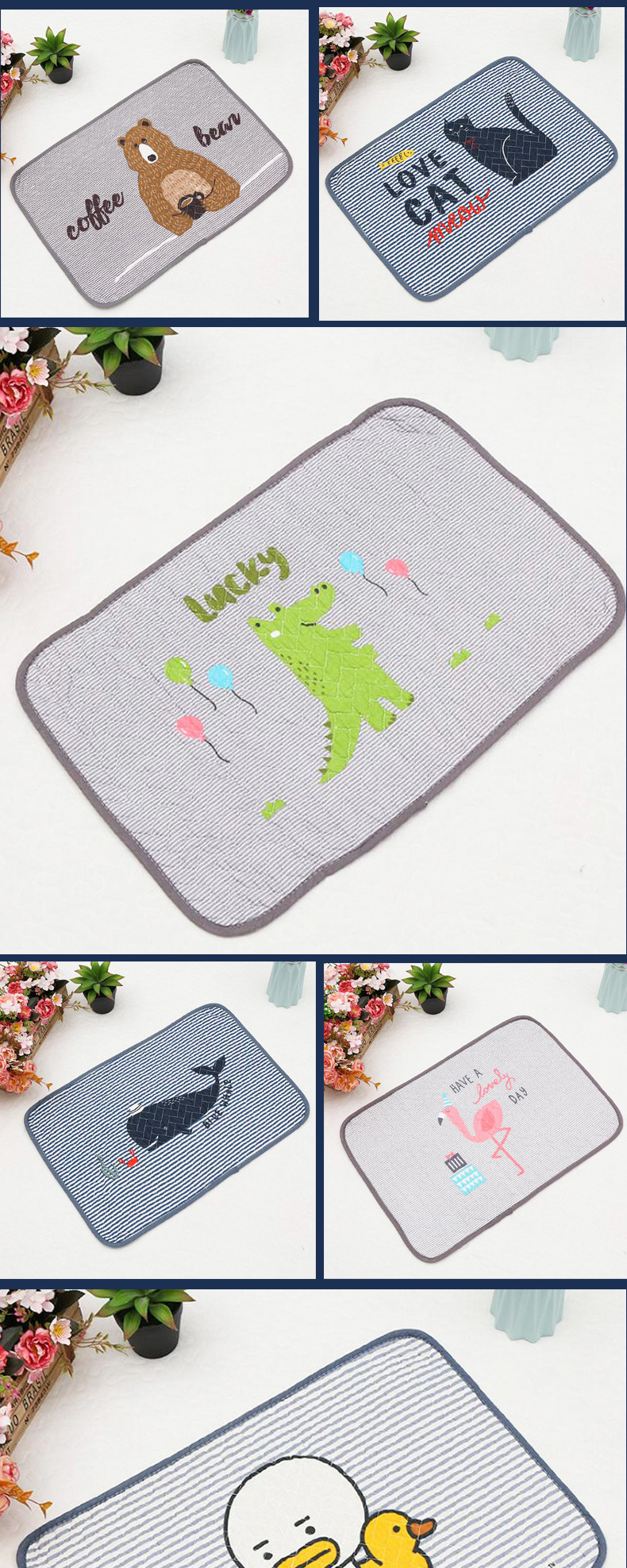 Entrance door MATS, floor MATS, kitchen carpets, bedroom and bathroom waterproof and anti-slip MATS, door and foyer floor MATS, cute pet style pic 7