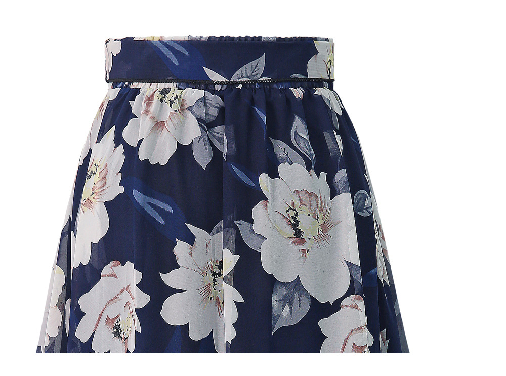 2025 Summer European and American floral large skirt, chiffon skirt, A-line skirt, versatile and fashionable dress JR2221 pic 14