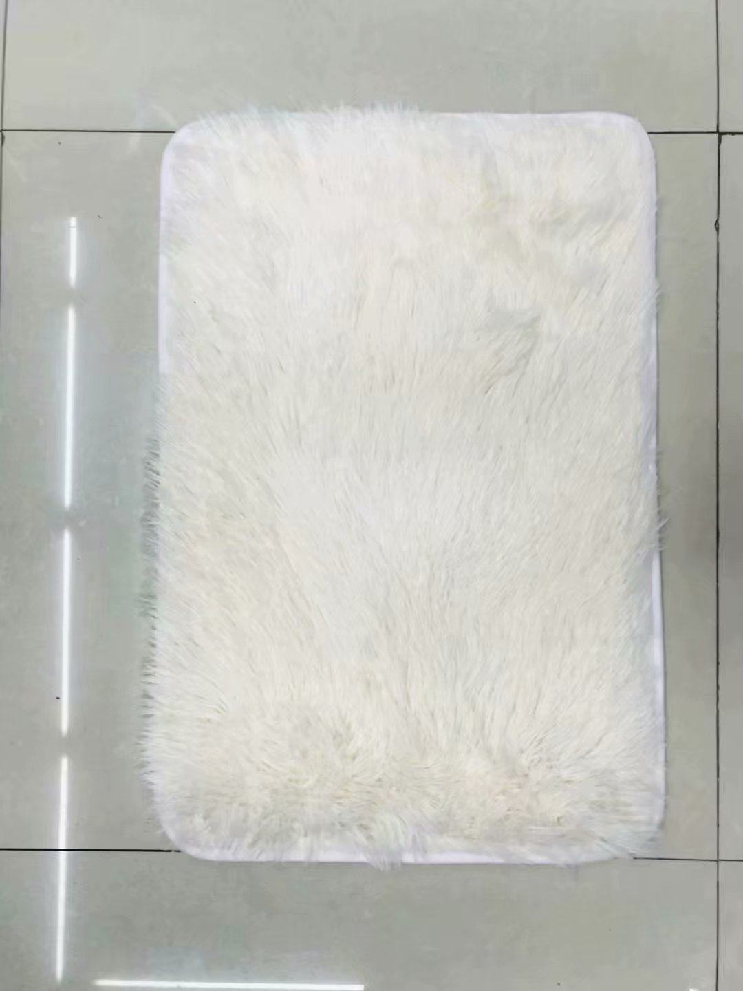 Color sólido monocromo pelo fino pelo largo fruta verde cama dormitorio ventana del viento cojín puerta cojín absorbente baño pic 21