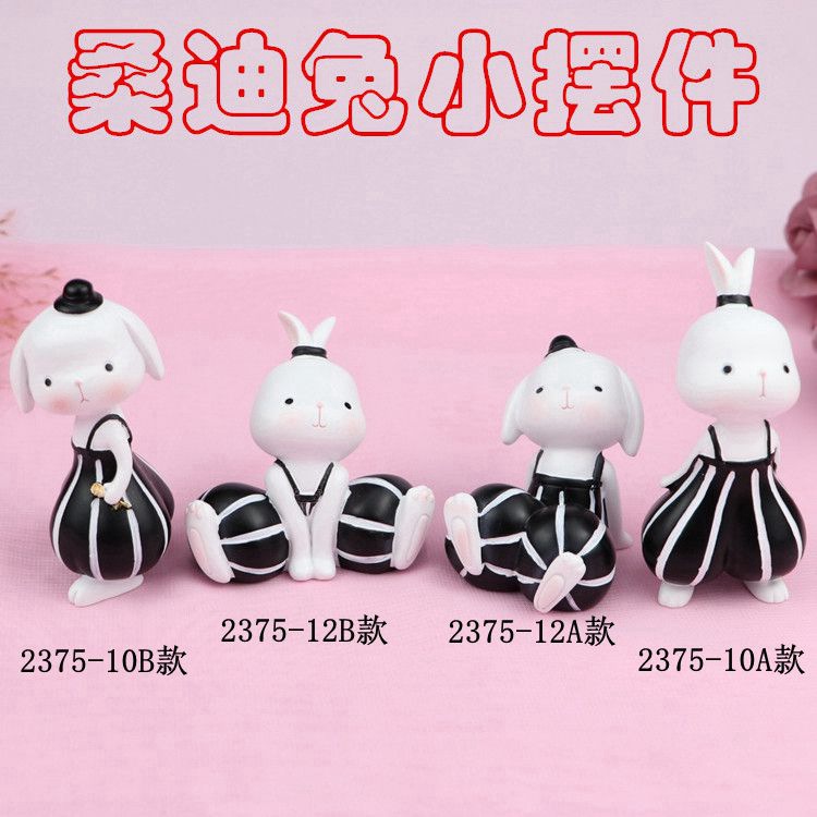 国潮卡通桑迪兔摆件树脂工艺品家居客厅桌面装饰网红兔子生肖节日礼物详情10