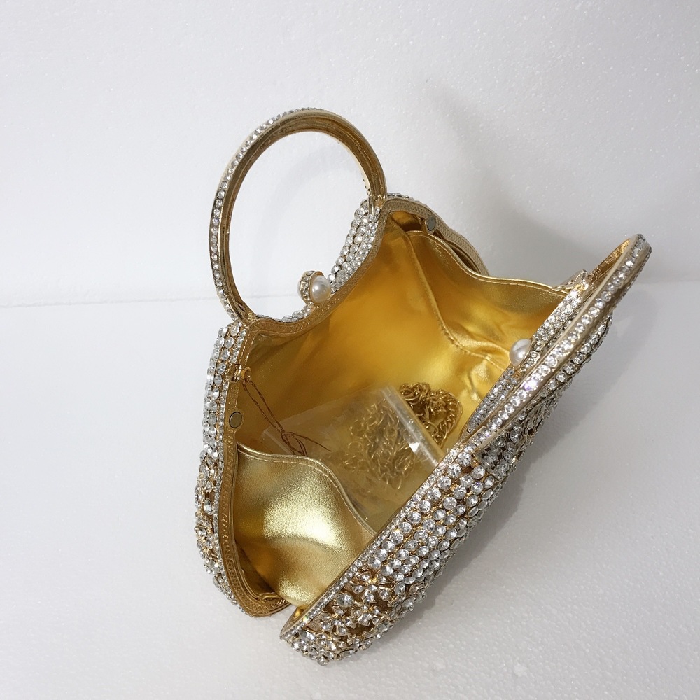 BL086 AliExpress Water Diamond Bag, Perforated Metal diamond-encrusted Dinner Bag, Full Diamond handbag for Foreign Trade Ladies, Banquet Bag pic 30