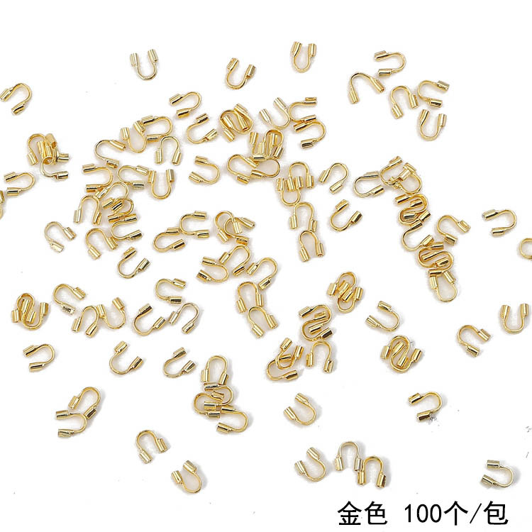 Iron U-shaped tail buckle opening positioning buckle, diy material for necklace and bracelet accessories, 100 pieces per bag pic 4