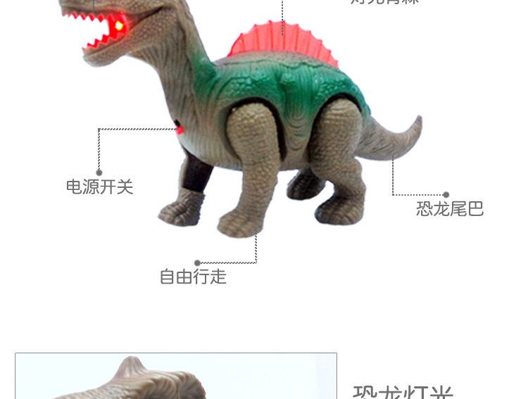 恐龙玩具模型塑料仿真动物会电动可走男孩儿童塑胶玩具套装详情10
