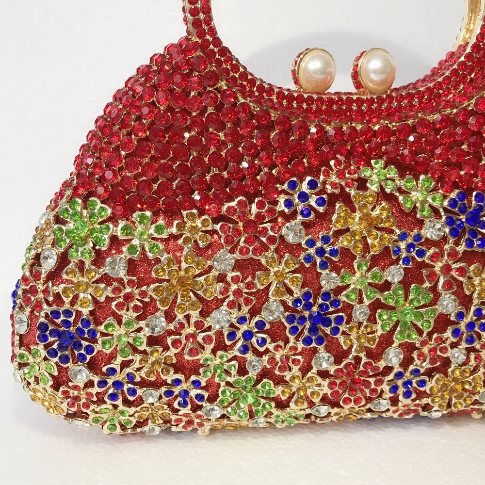 BL086 AliExpress Water Diamond Bag, Perforated Metal diamond-encrusted Dinner Bag, Full Diamond handbag for Foreign Trade Ladies, Banquet Bag pic 23