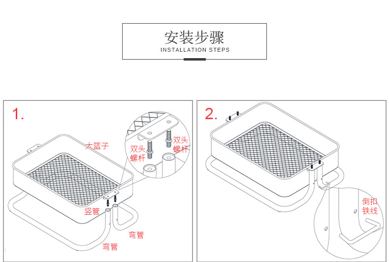 厂家直销 卫生间三层手推车置物架 卧室万向滑轮多层收纳架置物架详情17