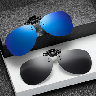 厂家直销近视偏光太阳镜夹片可上翻眼镜夹片男女开车墨镜夹片批发详情16