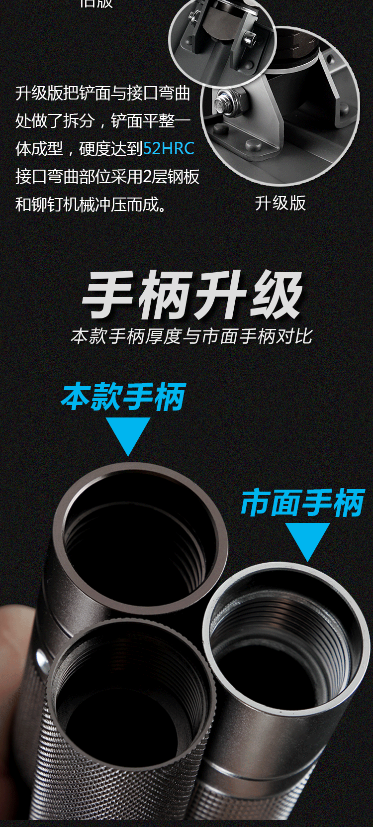 Outdoor equipment: Engineer shovels, camping folding multi-functional Arsenal shovels, large vehicle-mounted shovels, camping equipment tools pic 5