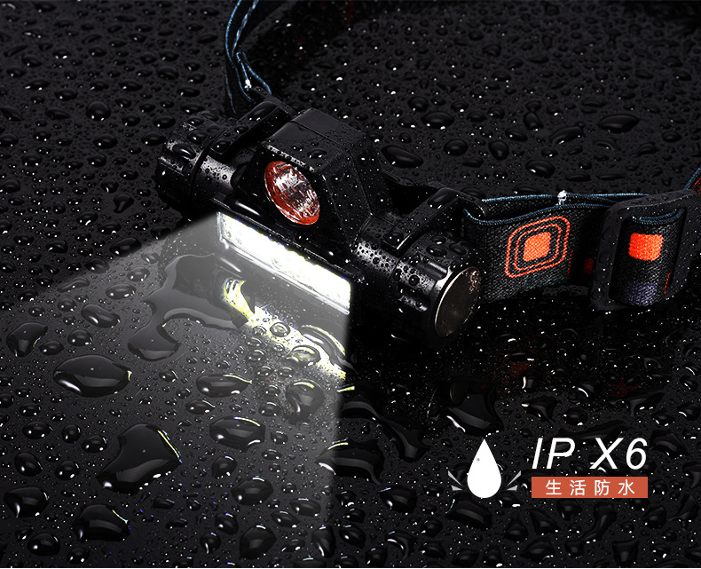 Cross-border 3030+COB multi-functional strong headlight with built-in 14500 lithium battery, outdoor USB direct charging work light pic 11