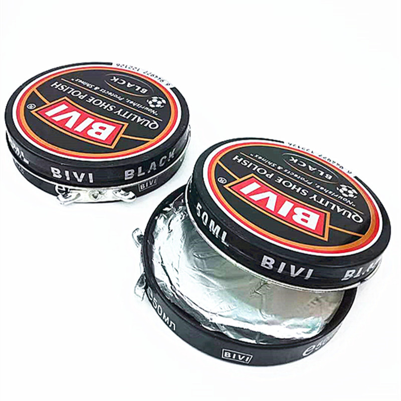 Wholesale 3-13 tin box shoe polish, leather shoe maintenance oil, brown, black, natural color, high-end tin box shoe polish pic 2