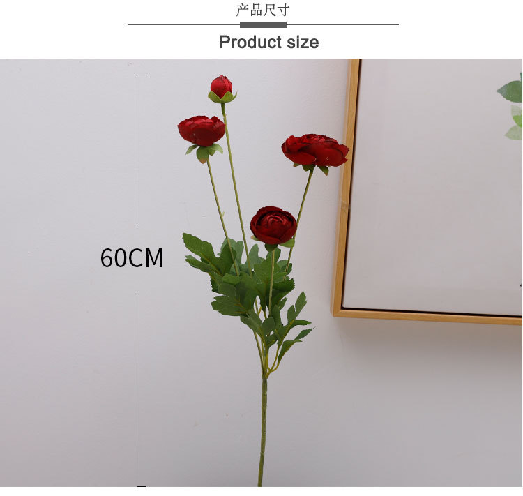 欧丽菲仿真四头露莲假花花束室内装饰摆件宠物园艺花盆容器仿真花艺品详情4
