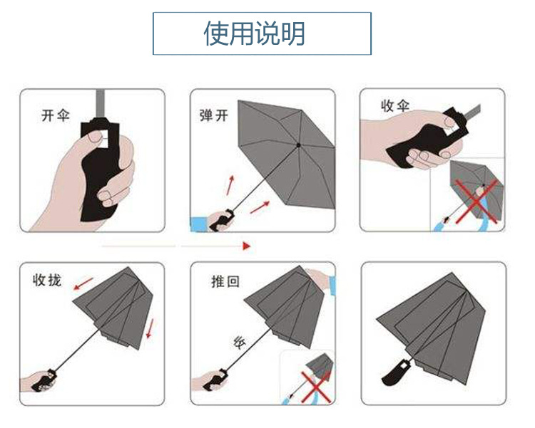 Wholesale creative three-fold umbrellas, fully automatic reverse umbrellas, folding black rubber sun umbrellas, outdoor car umbrellas, sunshade umbrellas pic 13