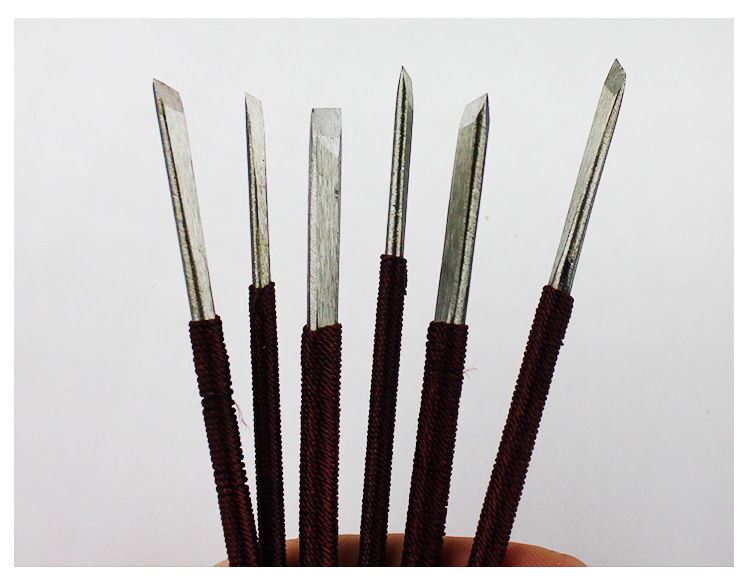 Chengzhen engraving knife, seal engraving knife, hard alloy stone engraving knife, seal engraving knife, wood carving knife, large, medium, small, flat and slanted, for students to practice pic 1