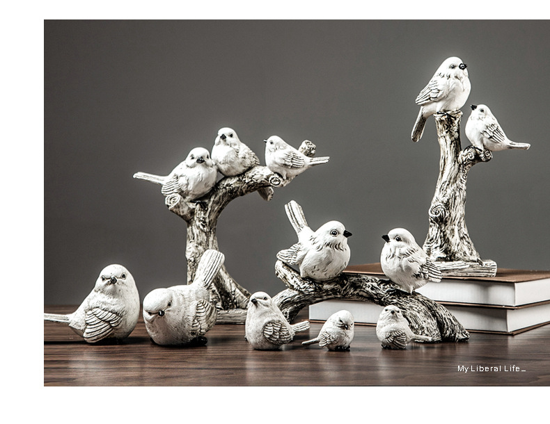 Direct sales from the manufacturer of creative American-style bird ornaments, home interior resin handicrafts, display models, and soft furnishings pic 2