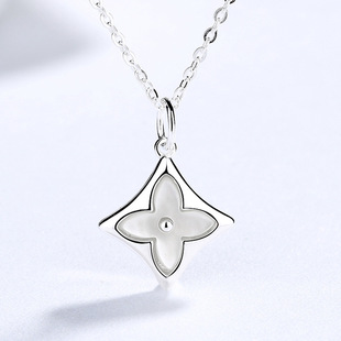 四叶草手链女925纯银心形粉白水晶甜美ins小众设计个性闺蜜手饰品详情3