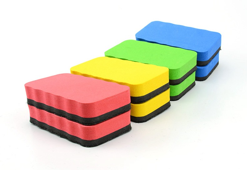 EVA white board eraser, color LOGO teaching, rectangular easy-to-clean felt eraser, clean printed black board eraser, can be wiped pic 8