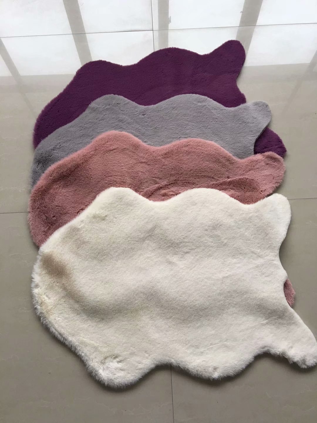 仿兔毛纯色素色柔软舒适脚地垫门垫客厅浴室卧室床边飘窗防滑卷材详情9