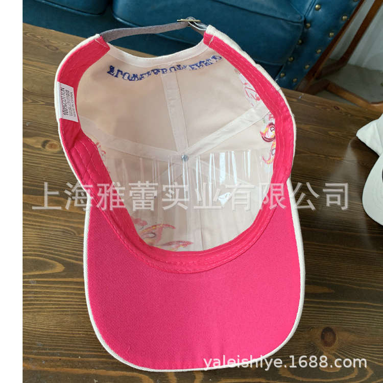 国潮帽子工厂供应全绣花棒球帽花朵休闲百搭亮片帽子防晒遮阳鸭舌帽详情8