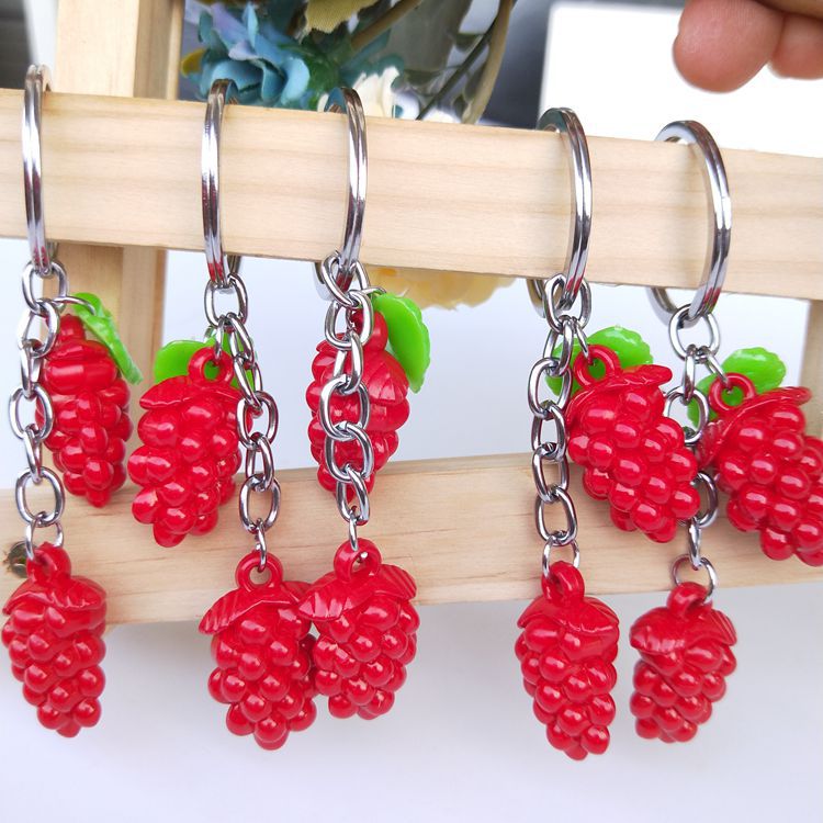 【 Zone 1-5 】 Red grape pendants 100 yuan per pack 2000 yuan per box 1 yuan store grape pendants, key pendants Red grape key pendants, key rings 1 yuan wholesale pic 4