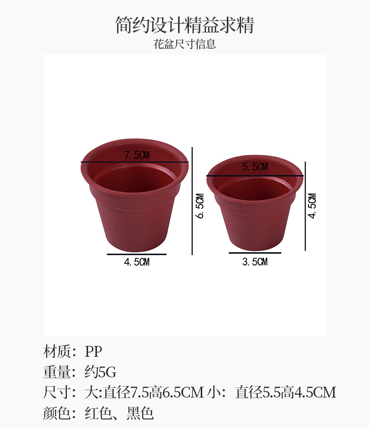 Christmas mini plastic flowerpots, small artificial succulents, artificial plants, office decoration plastic POTS pic 5