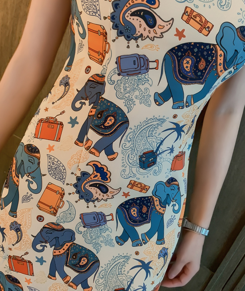 2025 Summer New Style improved traditional Chinese style short artistic cartoon retro playful girl cheongsam dress 1991 pic 17