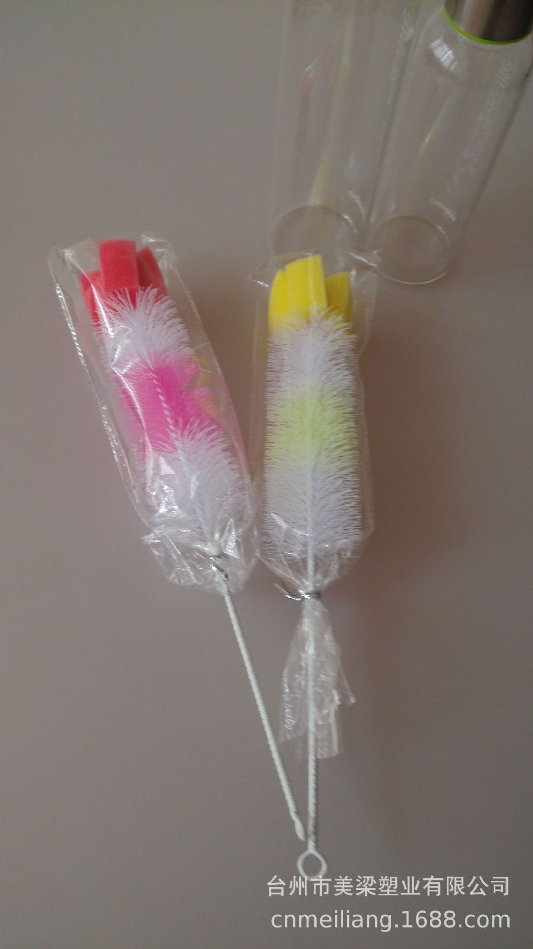 海绵头长柄奶瓶刷 红酒杯刷 保温杯瓶刷 茶壶清洁刷百货批发详情9