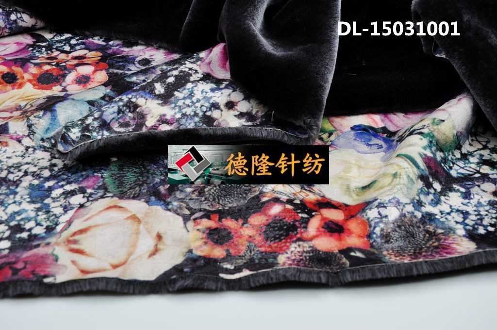Knitted warp knitted lace patterned gilded suede fleece composite brushed and cut loop fleece washed waterproof clothing fabric pic 5