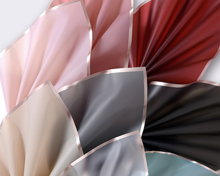 罗兰新款金色边框果冻膜鲜花包装纸材料防水高档包花纸花束花艺店详情12