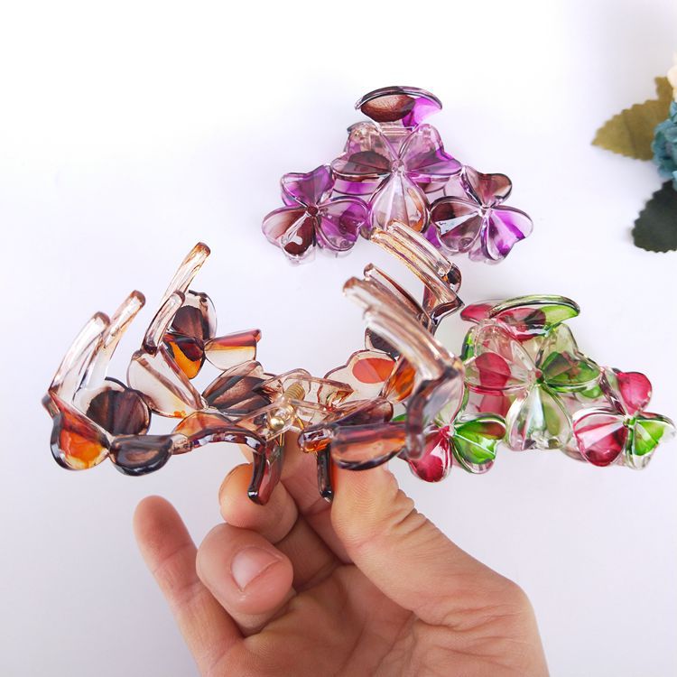 【 Zone 1-7 】 Blow Point 3-leaf Grass 12/ pack 2 yuan Grab, Blow Point Grab, transparent printed grab, Premium hair clip grab, Hairpin grab 1 yuan wholesale pic 3