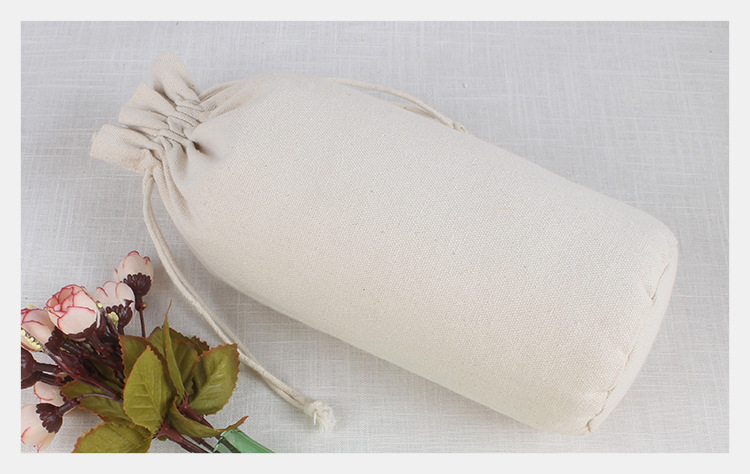Round-bottom cotton and linen canvas bags, double-strand drawstring mouth tea bags, wine bags, rice packaging bags, and bundle bags in 6 sizes in stock pic 8