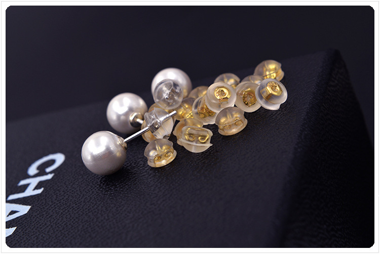 925 silver ear buckles, anti-slip ear studs, anti-drop, super tight back plug, DIY earrings, gold and silicone ear plugs, pure wholesale pic 3