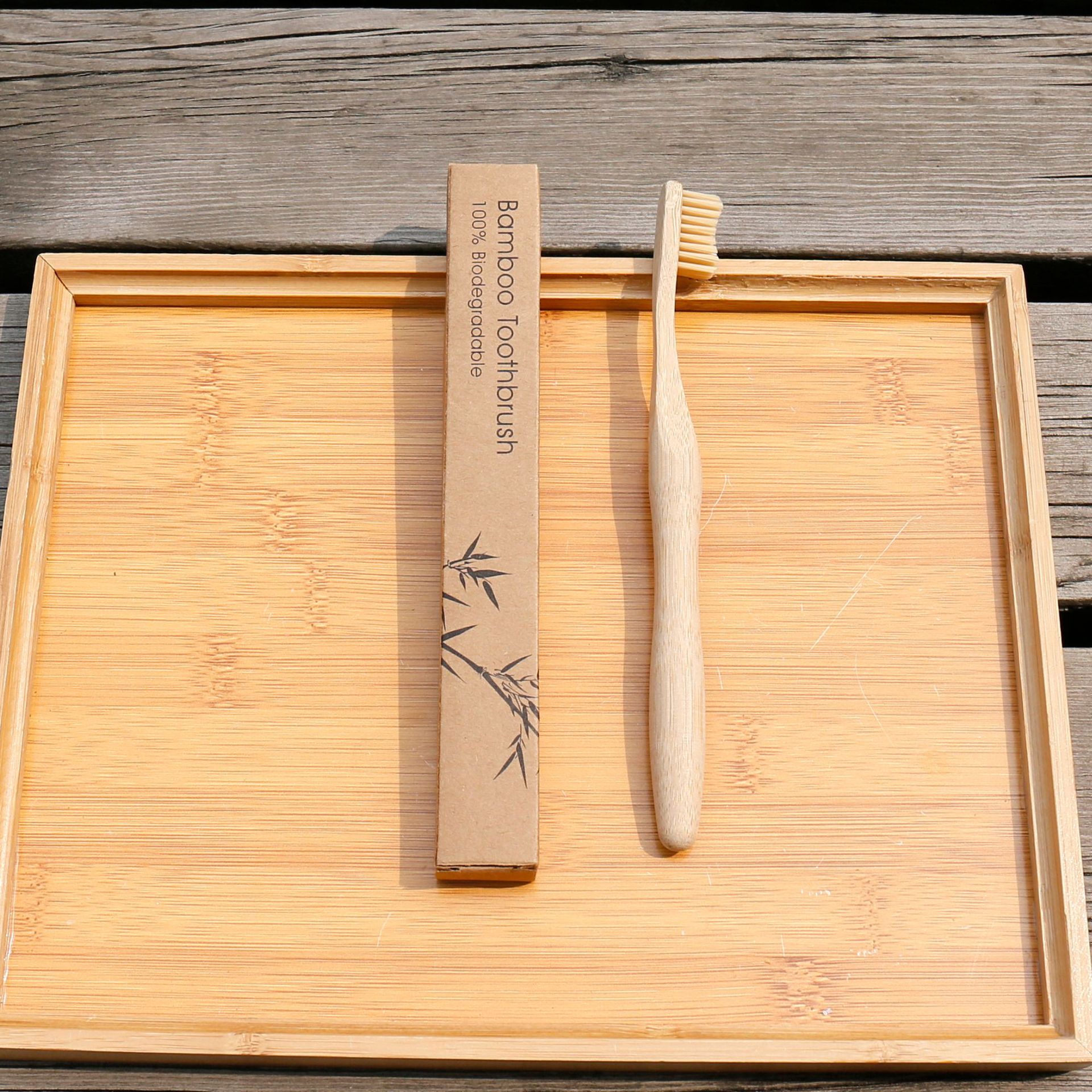 Gourd bamboo handle toothbrush, light yellow soft bamboo fiber brush, bamboo wood travel toothbrush set, daily necessities pic 16