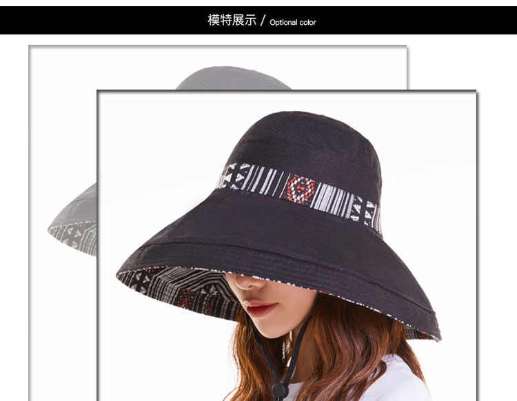 New Korean-style all-roundable sun hat, ethnic-style sun protection hat, basin hat, versatile Korean style, casual outing fisherman hat for women pic 11