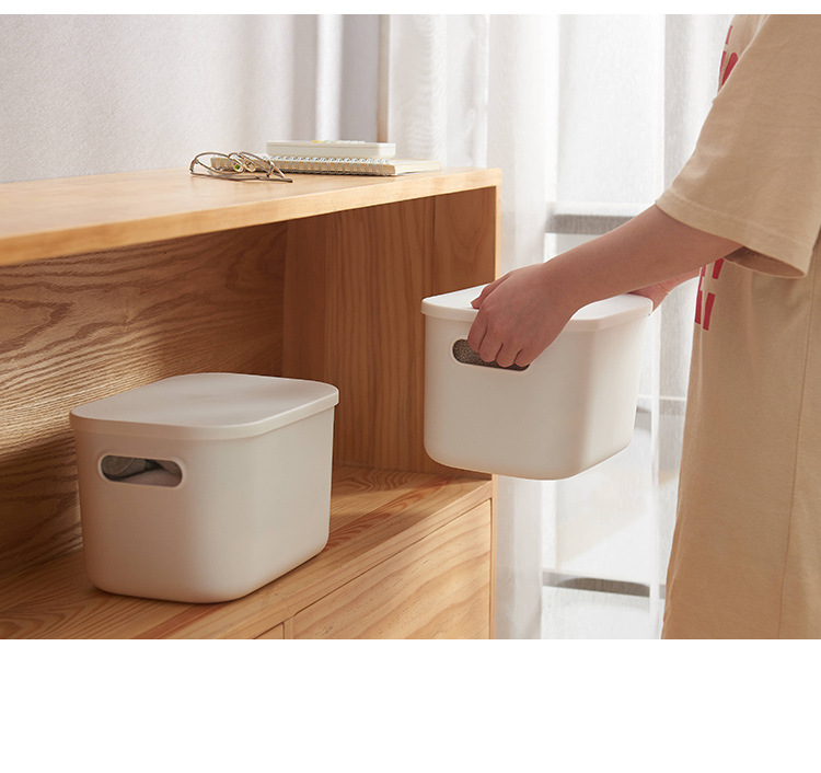 网红日式桌面收纳盒抗摔塑料衣物整理箱食品级加厚厨房冰箱储物盒详情13