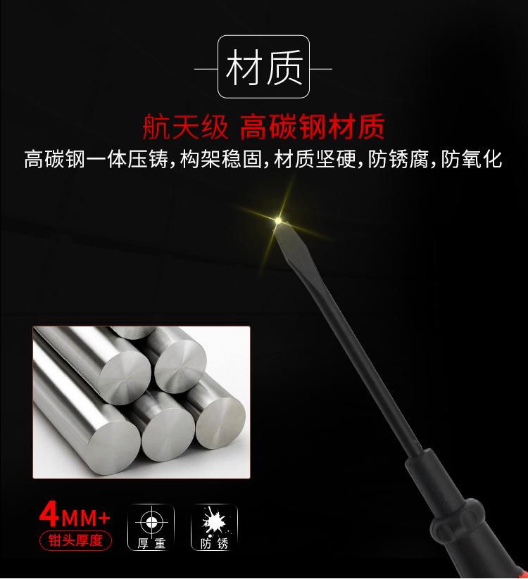 Hand bolt handle screwdriver, manual screwdriver, 45# high-hardness flat-head cross-head screwdriver wholesale pic 8